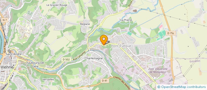 localisation de l'entreprise MADAME ROSELINE GRANGE  PONT-EVEQUE