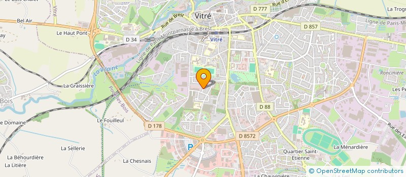 localisation de l'entreprise MADAME ROSELINE JAMIN  VITRE