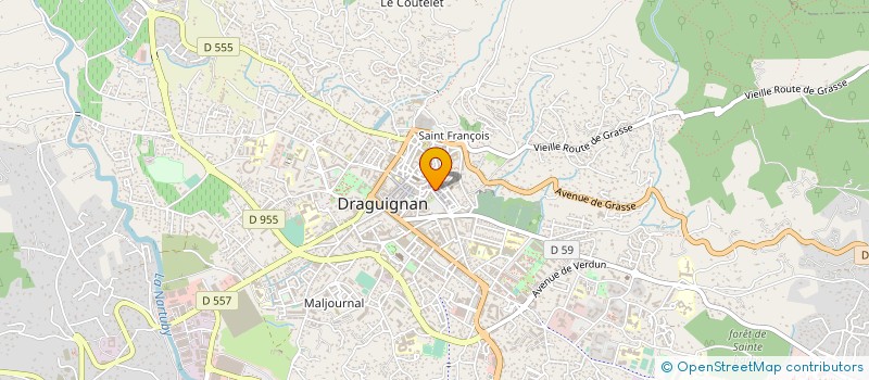 localisation de l'entreprise MADAME ROSELINE LAPORTE à DRAGUIGNAN