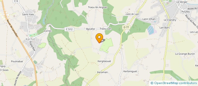 localisation de l'entreprise MADAME ROSELINE LE HENAFF  PLOUEZEC