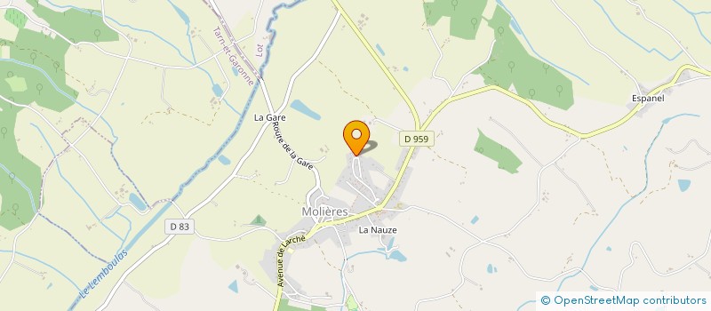 localisation de l'entreprise MADAME ROSELINE LEGER  MOLIERES