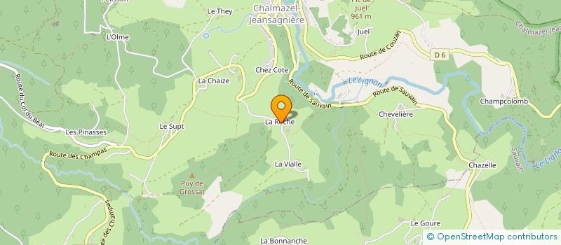 localisation de l'entreprise MADAME ROSELINE MARCHAND à CHALMAZEL-JEANSAGNIERE