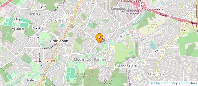 localisation de l'entreprise MADAME ROSELINE PUJAPUJANE  GRADIGNAN