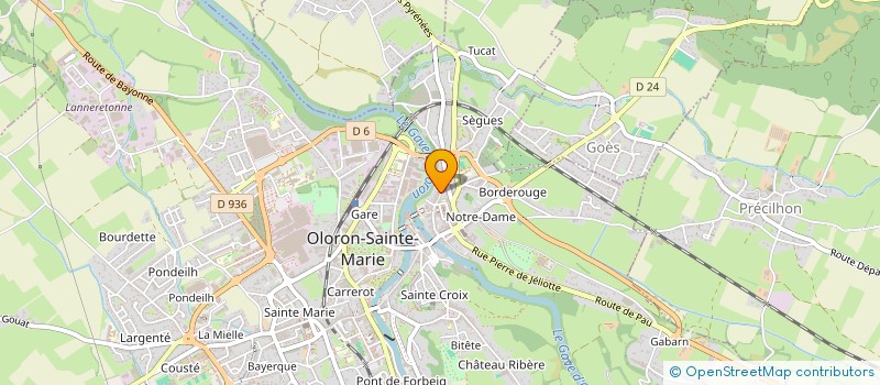 localisation de l'entreprise MADAME ROSELINE RABILLER  OLORON-SAINTE-MARIE