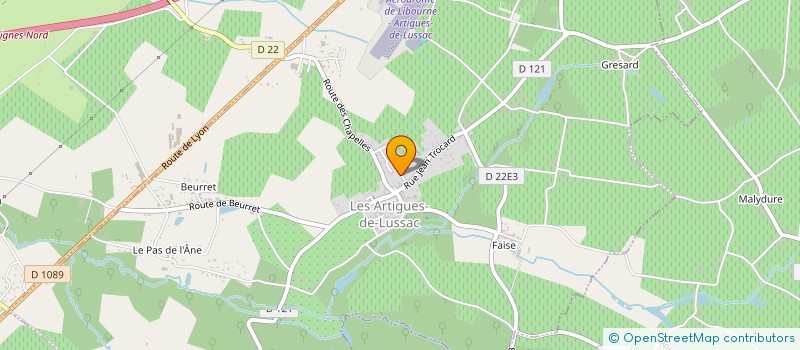 localisation de l'entreprise MADAME ROSELINE RICHEMONT  LES ARTIGUES-DE-LUSSAC