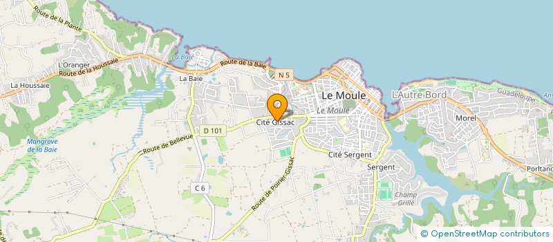 localisation de l'entreprise MADAME ROSELINE SOLIGNAC à LE MOULE
