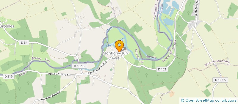 localisation de l'entreprise MADAME ROSELINE VIGNON à MONTIGNY-SUR-AVRE