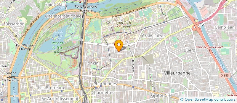 localisation de l'entreprise MADAME ROSELYNE BLANC  VILLEURBANNE