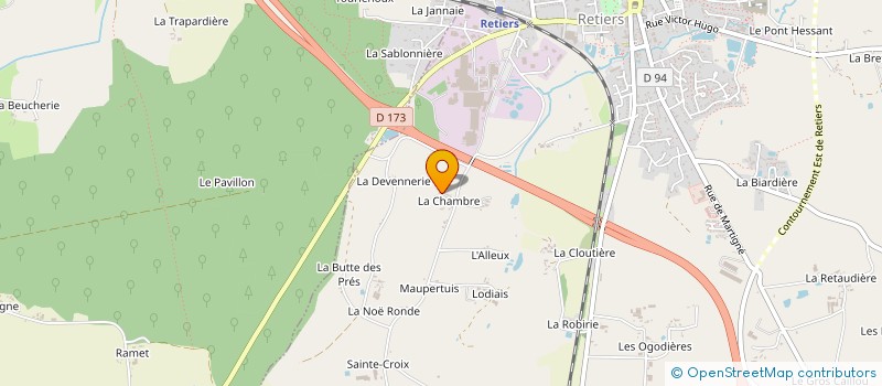 localisation de l'entreprise MADAME ROSELYNE DESILLE  RETIERS