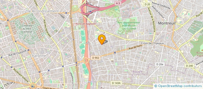 localisation de l'entreprise MADAME ROSELYNE DEVILLER à BAGNOLET