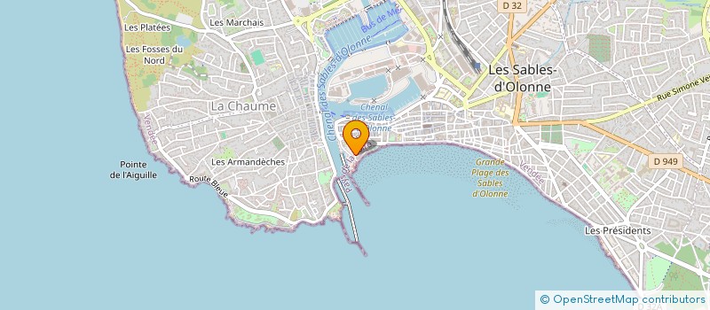 localisation de l'entreprise MADAME ROSELYNE JOUBERT à LES SABLES D'OLONNE