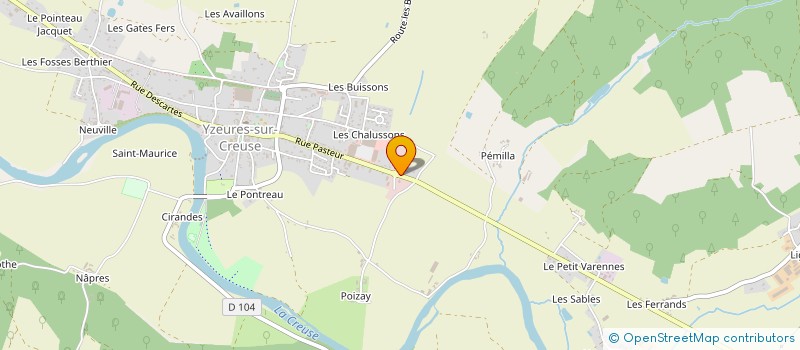 localisation de l'entreprise MADAME ROSELYNE MARRONNEAU  YZEURES-SUR-CREUSE