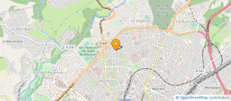 localisation de l'entreprise MADAME ROSELYNE MARTIN à LIMOGES