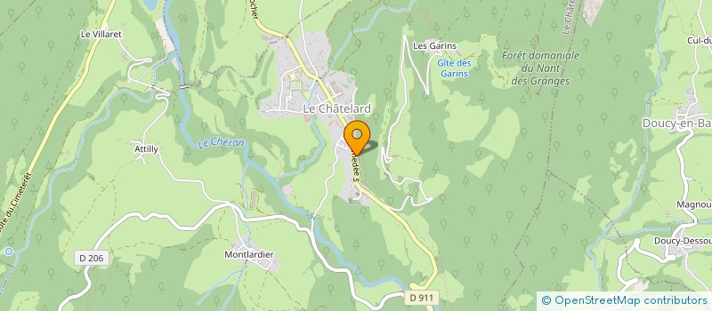 localisation de l'entreprise MADAME ROSELYNE PASQUIER à LE CHATELARD