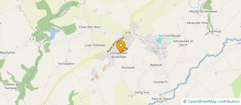 localisation de l'entreprise MADAME ROSELYNE RANNOU  LANGOLEN