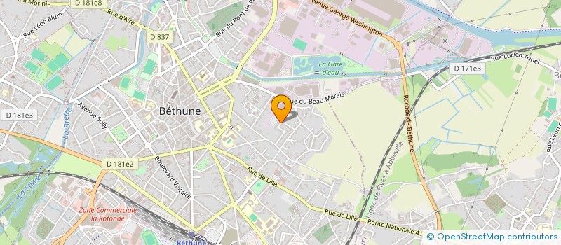 localisation de l'entreprise MADAME ROSELYNE WELTZER à BETHUNE