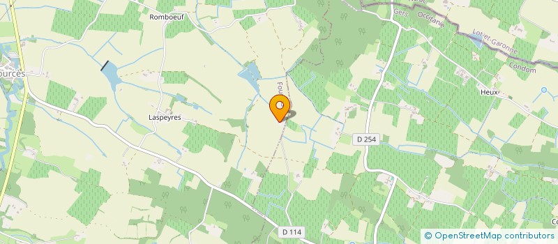 localisation de l'entreprise MADAME ROSEMARY DYER  CASTELNAU D'AUZAN LABARRERE