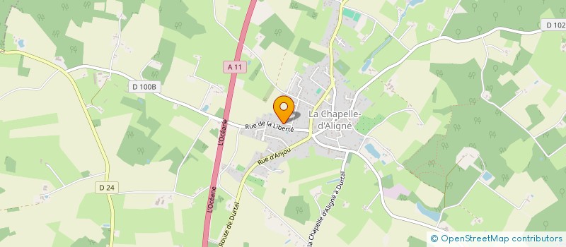 localisation de l'entreprise MADAME ROSEMONDE JOLY  LA CHAPELLE-D'ALIGNE