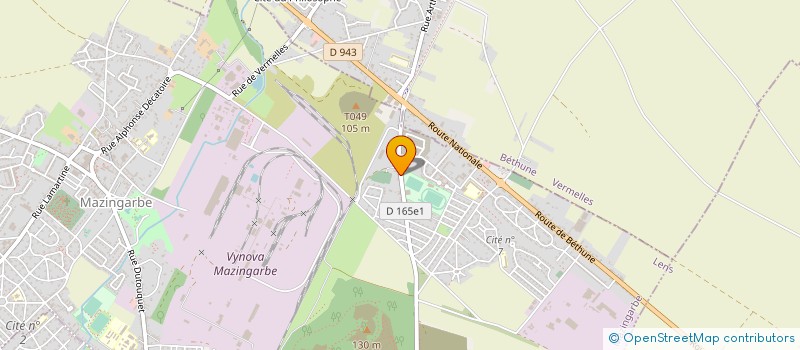 localisation de l'entreprise MADAME ROSETTE BACLET  MAZINGARBE