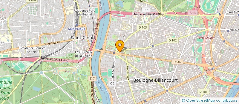 localisation de l'entreprise MADAME ROSINE GRINBERG à BOULOGNE-BILLANCOURT