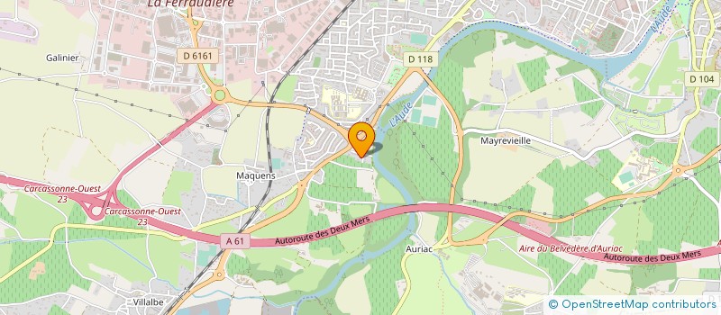 localisation de l'entreprise MADAME ROXANE BOUILLOT  CARCASSONNE