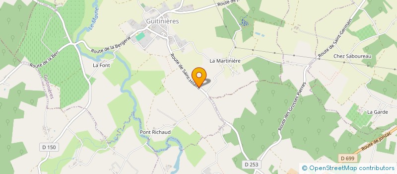 localisation de l'entreprise MADAME ROXANE CHARLET  GUITINIERES