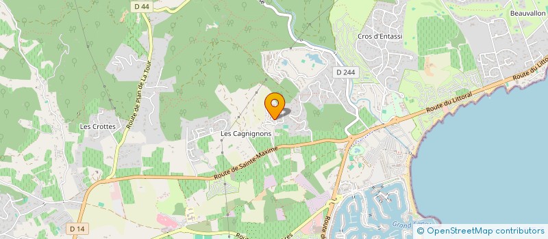 localisation de l'entreprise MADAME ROXANE COURBIN  GRIMAUD