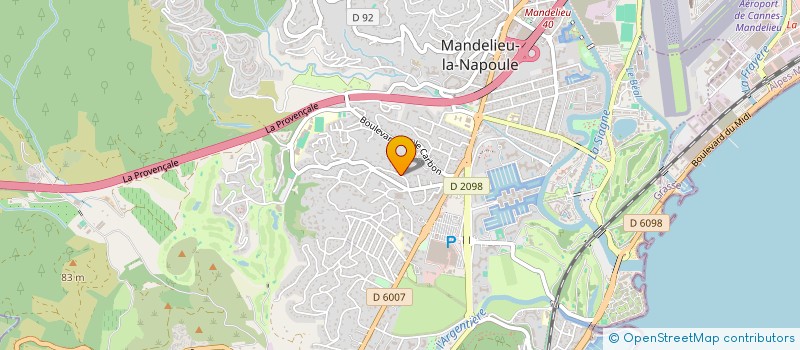 localisation de l'entreprise MADAME ROXANE LANGLOIS  MANDELIEU-LA-NAPOULE