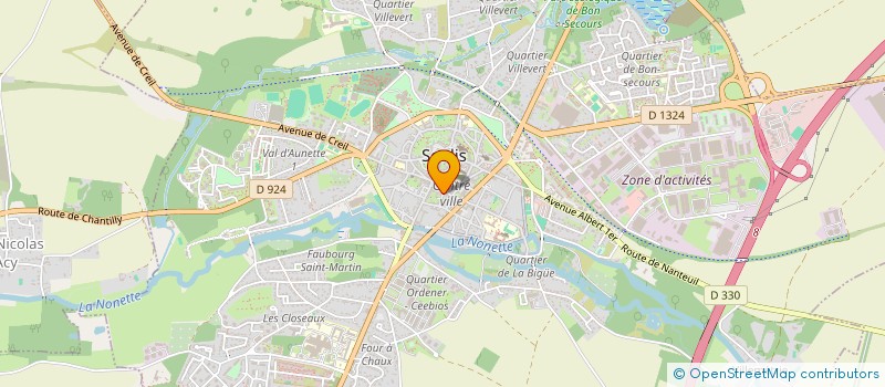 localisation de l'entreprise MADAME ROXANE LEVAL  SENLIS