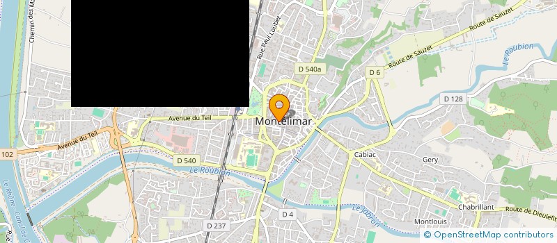 localisation de l'entreprise MADAME ROXANE LOUBET  MONTELIMAR