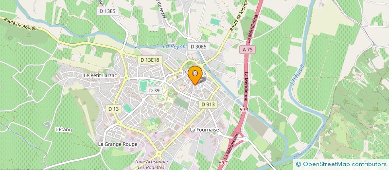 localisation de l'entreprise MADAME ROXANE OUARDI  PEZENAS