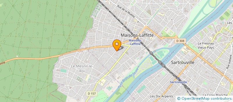 localisation de l'entreprise MADAME ROXANE PERROUX à MAISONS-LAFFITTE
