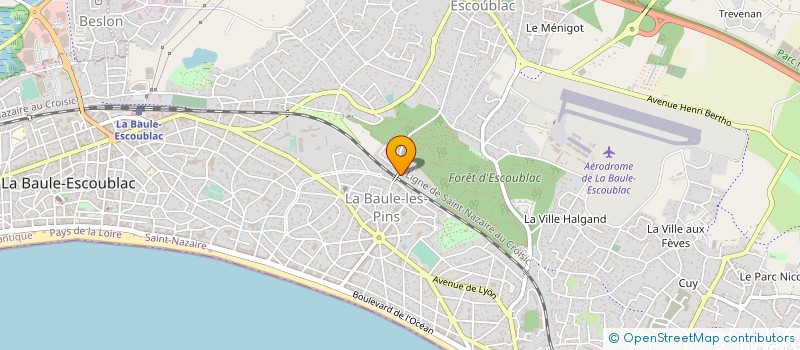 localisation de l'entreprise MADAME ROXANE TREGARO  LA BAULE-ESCOUBLAC