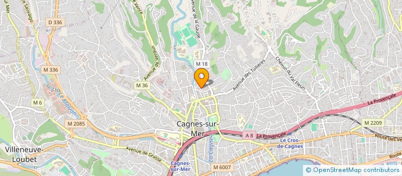 localisation de l'entreprise MADAME ROXANE VAISSIERE à CAGNES-SUR-MER