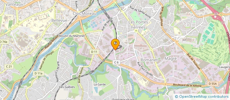 localisation de l'entreprise MADAME ROXANE VILLEFRANQUE à LIMOGES
