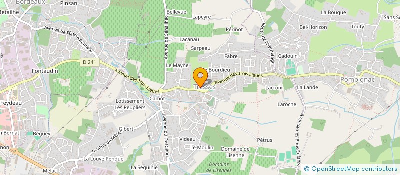 localisation de l'entreprise MADAME ROXANNE BRUN--LAGUNA  LE BOUSCAT