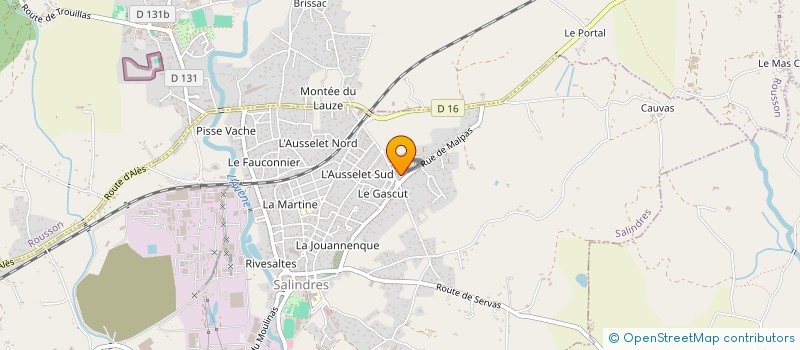 localisation de l'entreprise MADAME ROXANNE HILDERAL  SALINDRES