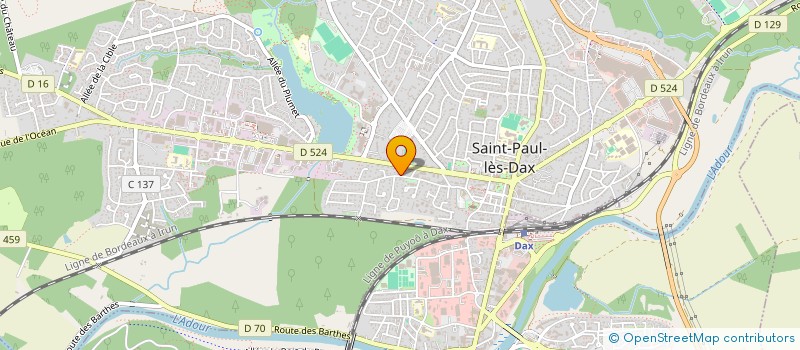 localisation de l'entreprise MADAME ROXANNE LAURENT  SAINT-PAUL-LES-DAX