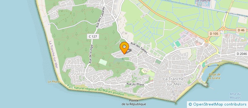 localisation de l'entreprise MADAME ROXANNE RABAUD  LA TRANCHE-SUR-MER