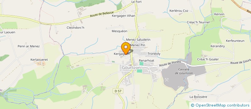 localisation de l'entreprise MADAME ROZENN BOLZER  GOURLIZON