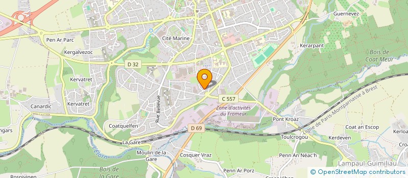 localisation de l'entreprise MADAME ROZENN LANGLOIS-TROADEC  LANDIVISIAU