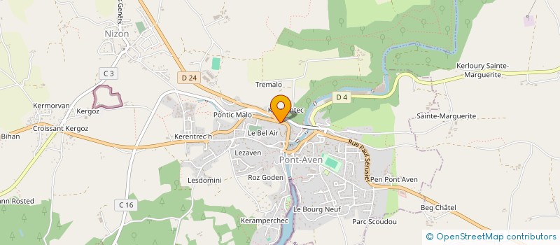 localisation de l'entreprise MADAME ROZENN REBILLARD à PONT-AVEN