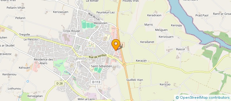 localisation de l'entreprise MADAME ROZENN SANQUER  LANNILIS