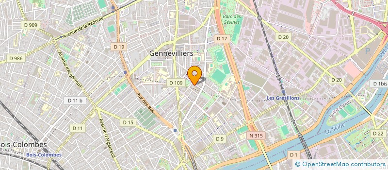 localisation de l'entreprise MADAME RUIQI LI  GENNEVILLIERS