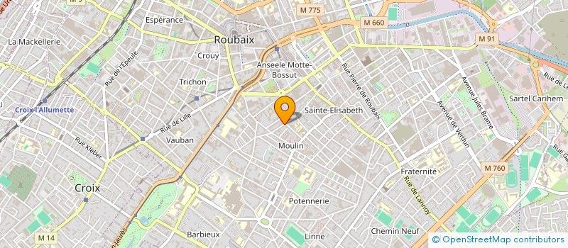 localisation de l'entreprise MADAME SAADA HAMADACHE  ROUBAIX