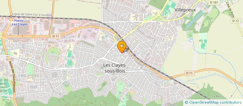 localisation de l'entreprise MADAME SAADIA RACHIDY  LES CLAYES-SOUS-BOIS