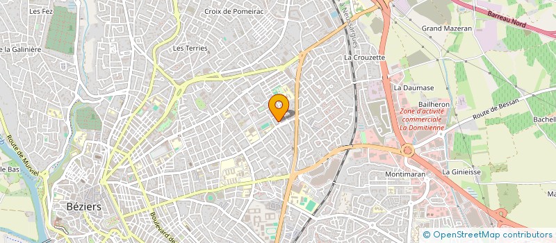 localisation de l'entreprise MADAME SAADIA RHOUFIR  BEZIERS