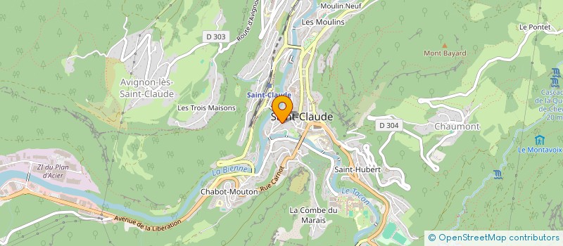 localisation de l'entreprise MADAME SABAH ARIFA  SAINT-CLAUDE