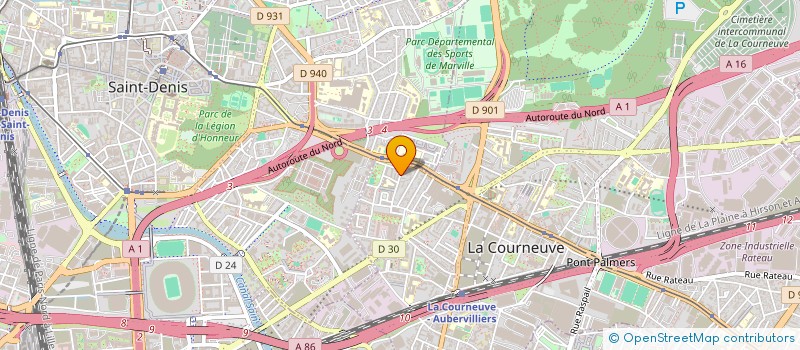 localisation de l'entreprise MADAME SABIA ISSOUFALY à LA COURNEUVE