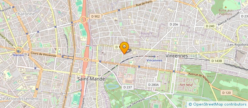 localisation de l'entreprise MADAME SABINE ALVES DA COSTA à VINCENNES